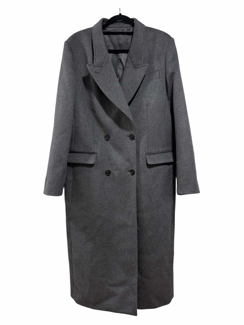 NWT: Calvin Klein Studio Wool/Cashmere Blend Charcoal Grey Coat, Men’s Large - Picture 3 of 9